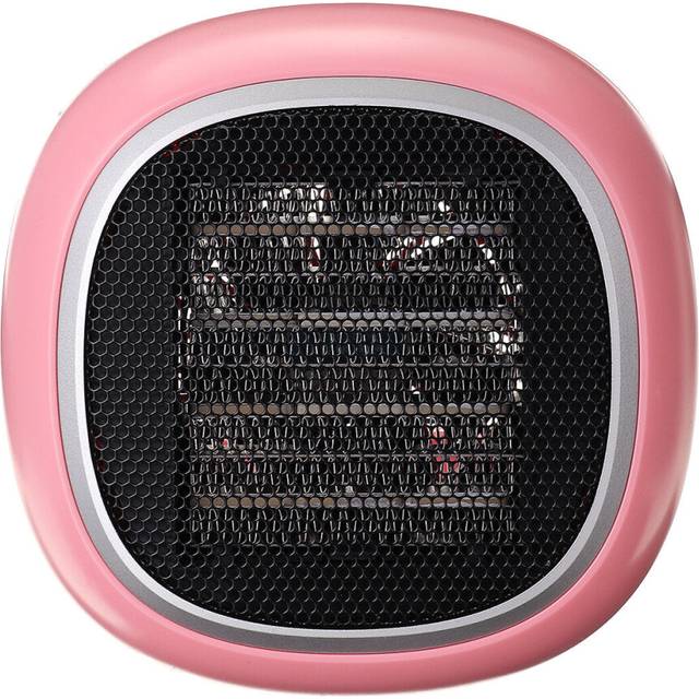 (Pink) Compact Wall-Mounted Electric Space Heater Fan - 2 Gear PTC Ceramic Warmer for Home & Office