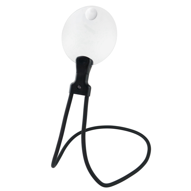 Portable Neck Flexible Magnifier Hanging 3X 10X Magnifying Glass Loupe for Seniors Reading Sewing Jewels