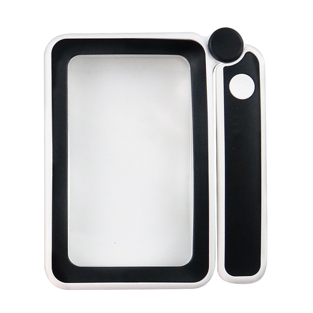 4X Large Magnifying Glass with LED Lights USB Loupe Rechargeable