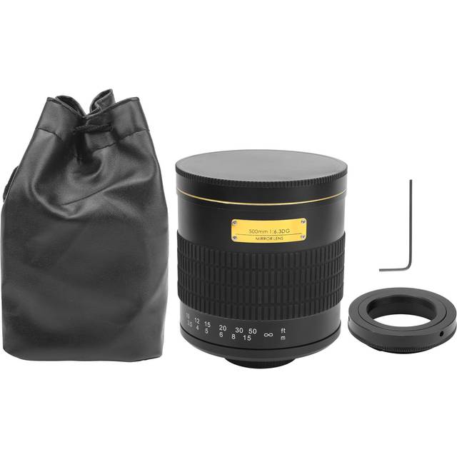 500mm F6.3 Ultra Telephoto Mirror Manual Focus Lens Fit for Canon EF Mount SLR CameraBlack black
