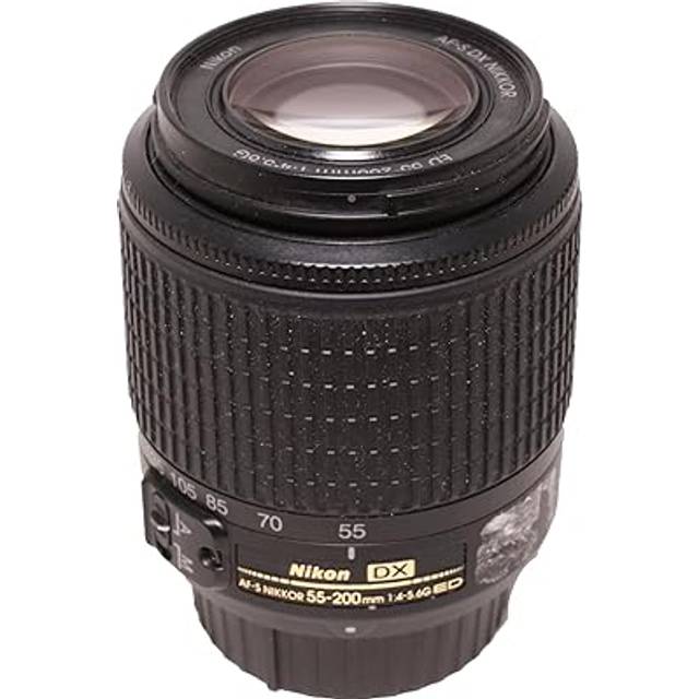 Nikon telephoto zoom lens AF-S DX VR Zoom Nikkor ED 55-200mm f/4-5.6G For Nikon DX format only