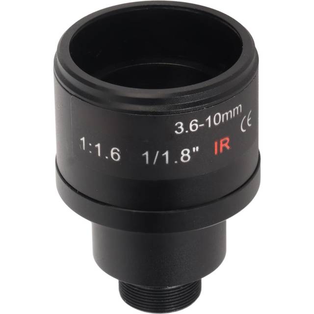 6MP 3.6‑10mm Manual Zoom Lens F1.6 11.8inch M12 Mount CCTV Camera Manual Focus Prime Lens for