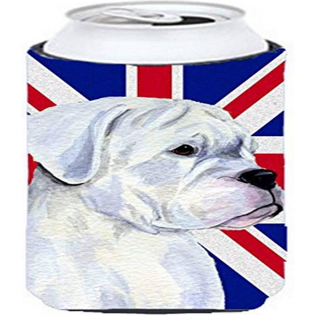 Caroline's Treasures SS4951TBC Boxer with English Union Jack British Flag Tall Boy Hugger Can Cooler Sleeve Hugger Machine Washable Drink Sleeve Hugge