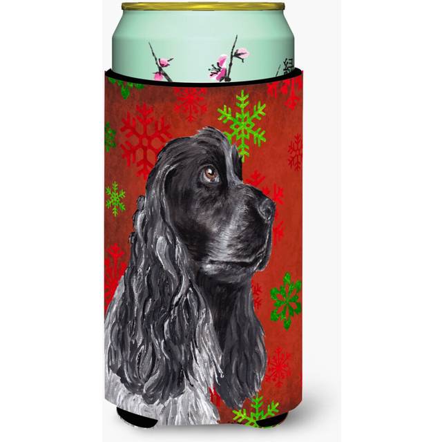 Cocker Spaniel Red Snowflake Christmas Tall Boy Beverage Insulator Beverage Insulator Hugger