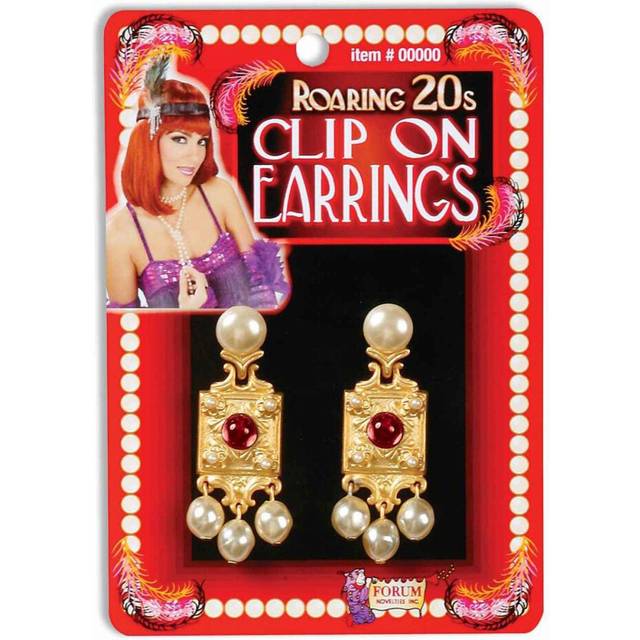 Roaring 20's Clip On Costume Earrings