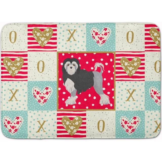 """""""""Caroline's Treasures Lowchen Little Lion Dog #2 Love Machine Washable Memory Foam Mat doormats  Multicolor"""""""""