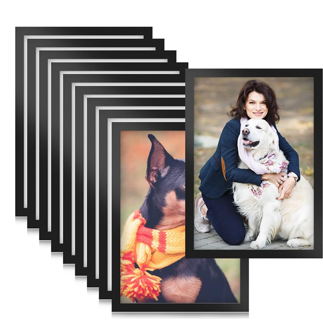 10PCS A5 Magnetic Diamond Art Frames, Self Adhesive Picture Frame Frames Display Black