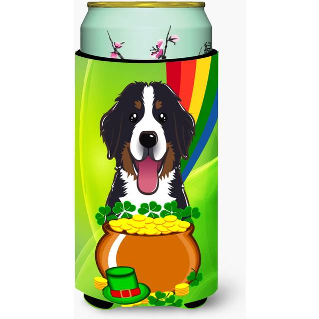 Caroline's Treasures BB1981TBC Bernese Mountain Dog St. Patrick's Day Tall Boy Hugger Koozie  Multicolor