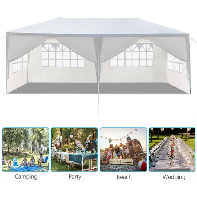 3x6M Outdoor Party Tent with 6 Removable Sidewalls Wedding Gazebo