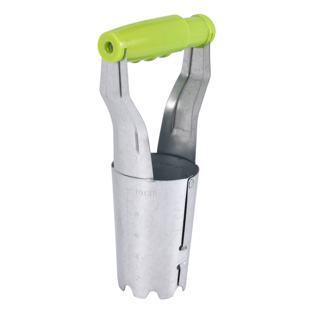 Automatic Transplanter Garden Hand Bulb Planter Tool with Depth Mark Soil Release Planting for Digging Hole Seed B