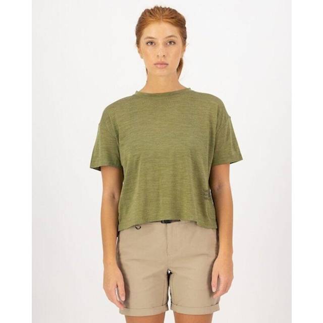 Zephyr Merino Tencel™ Boxy T-Shirt W Fern (M) - Grön (M)