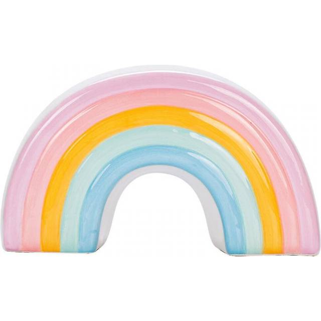 Rainbow Design Ceramic Piggy Bank Money Box Money Bank Money Saver Storage Box Piggy Bank For Kids Wedding Home Nursery Decor