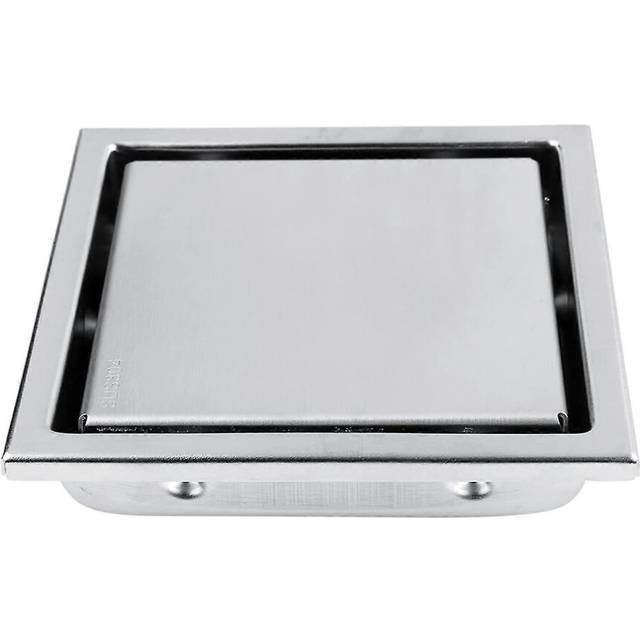 (As show, One size) 4.3 Inch Square Floor Drain, Home Stainless Steel Floor Drain Filter With Removable Cover, Bathroom Grate, Shower, Square Floor Dr