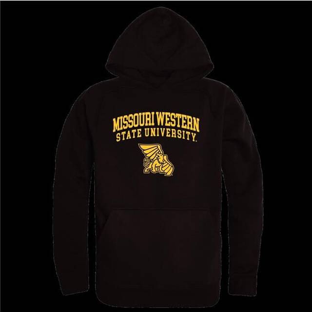 W Republic 569-439-BLK-05 Missouri Western State University Griffons Seal Hoodie, Black - 2XL