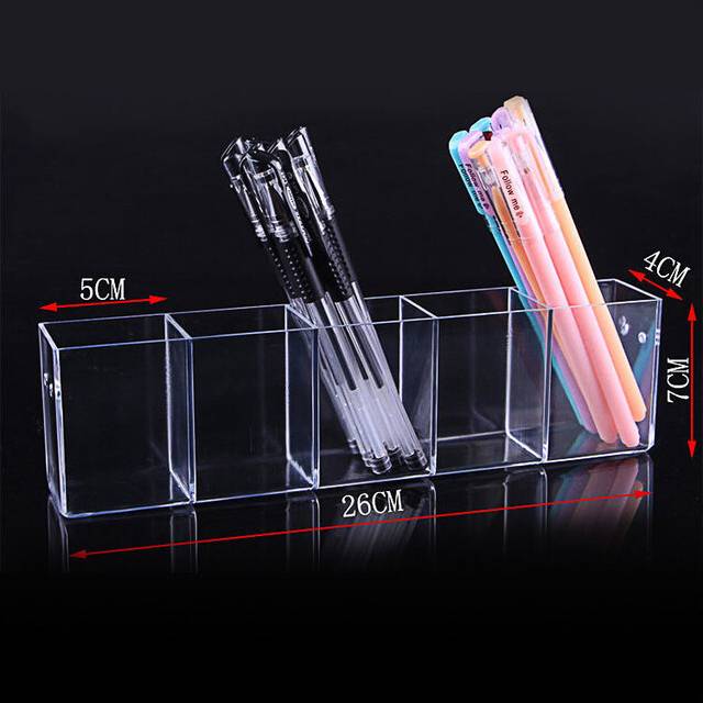 (1 tier) 1-7 Tier Clear Acrylic Pen Holder Stationery Store Storage Brush Case