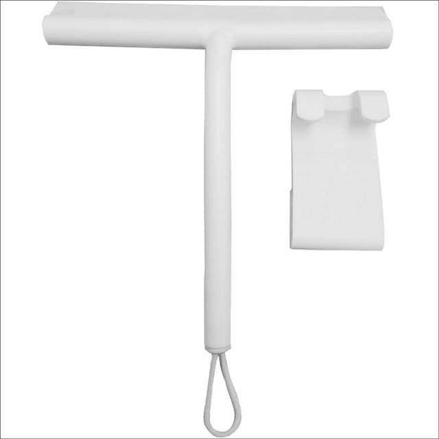 Silicone Shower Squeegee with Hook & Lanyard,Mirror Screen Wiper, Multi Cleaner for Bathroom, Door, Car and Furniture