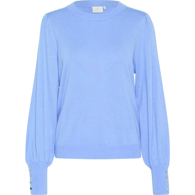 Lizza Button Sweater - Ebb and Flow - Danish brand KAFFE has been offering timeless collections adorned with feminine details since 1993. The label offers a range of versatile, minimalistic styles that look and feel great, making your daily edit stylish and effortless.