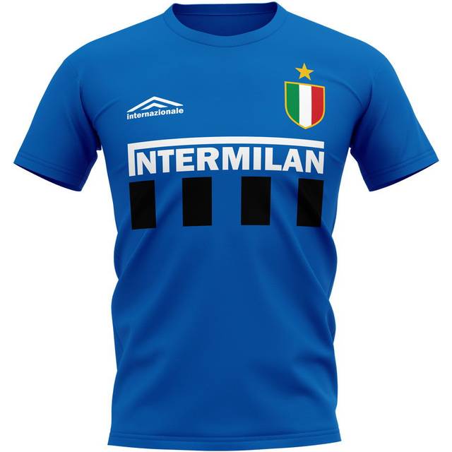 Inter Milan Vintage Football T-Shirt (Blue) Men's Polyester UKSoccershop