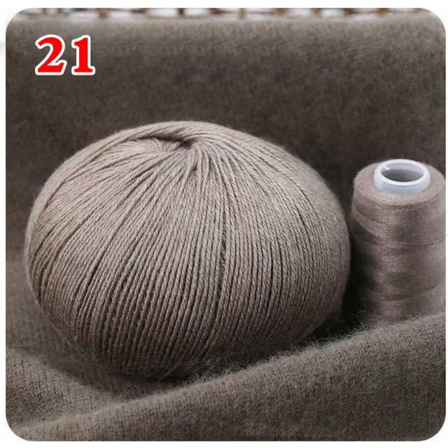 (21) 50+20g/set Wool Cashmere Baby Hand-knitted Cashmere Yarn Knitting Yarn Ball 100% Mongolian Cashmere