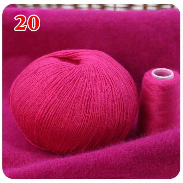 (20) 50+20g/set Wool Cashmere Baby Hand-knitted Cashmere Yarn Knitting Yarn Ball 100% Mongolian Cashmere