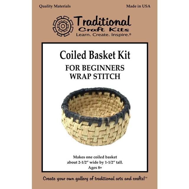 Traditional Craft Kits Coiled Basket Kit for Beginners  Wrap Stitch