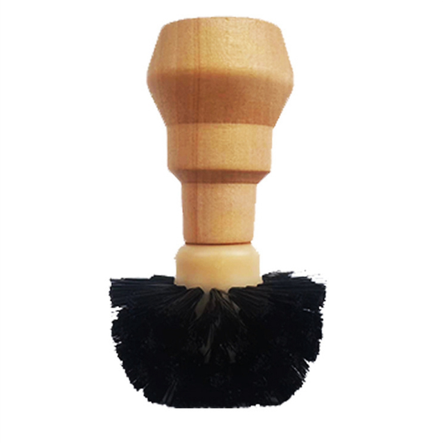 Suitable 51mm/54mm Coffee Machine Portafilter Brush,Wooden Handle Powder Bowl Cleaning Brush
