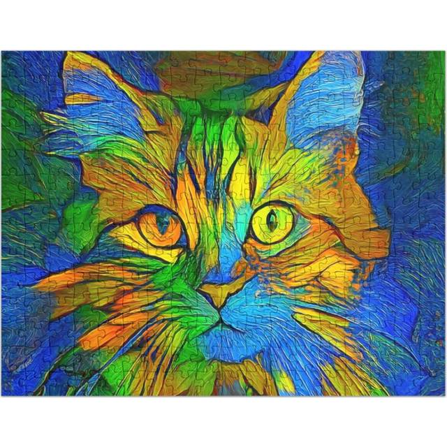 (Abstractions of abstract abstraction of cat=5768) Jigsaw Puzzle Wooden 300-Piece for Adults Kids Seniors- Home Decor Family Activity Game Wall Art 38
