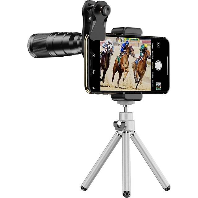 2023.22X zoom clip-on universal telephoto camera smartphone lens kit lens come with portable bag, easy to carry