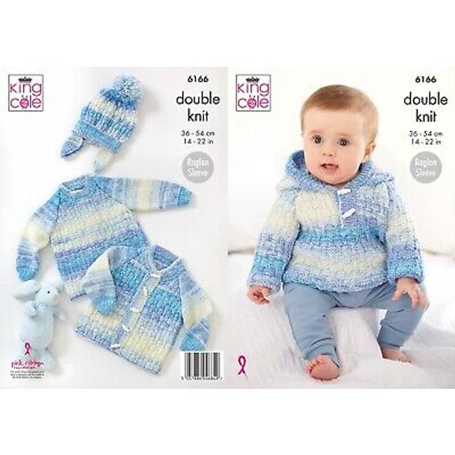 Sweaters, Jacket and Hat in King Cole Cutie Pie DK (6166)