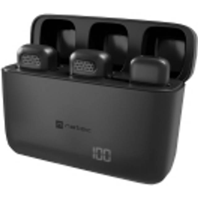 Natec Hopper Lavalier 2st Trådlösa Mikrofoner (USB-C) - Svart