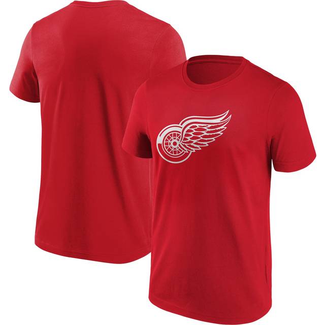Detroit Red Wings Iconic Primary Colour Logo Graphic T-Shirt - Red - Mens