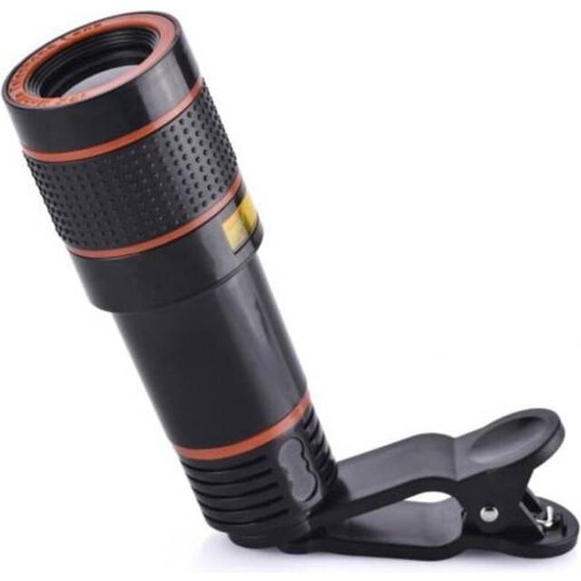 (Standard, 2) Hd 12X Optical Zoom Camera Telescope Lens With Clip For Iphone / Phone Univers Black
