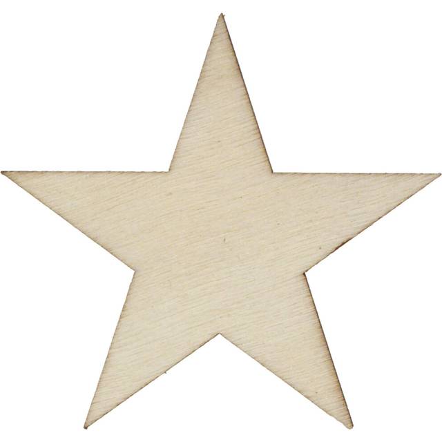 50 Tiny 1/2 inch Size Wood Stars