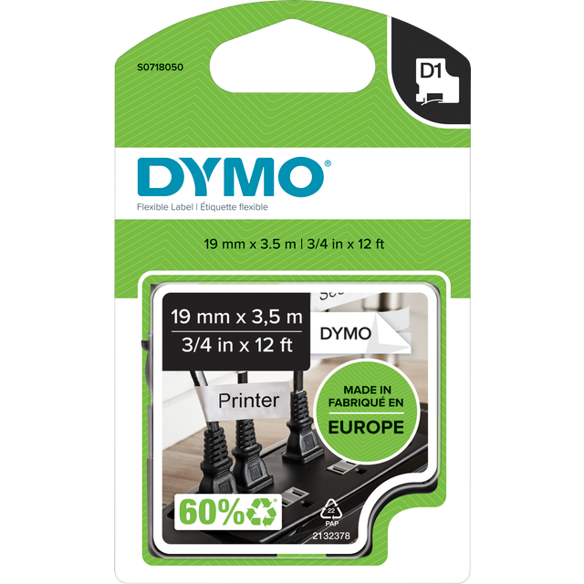 Dymo S0718050 | 16958 | flexibel nylontejp | 19mm (original)