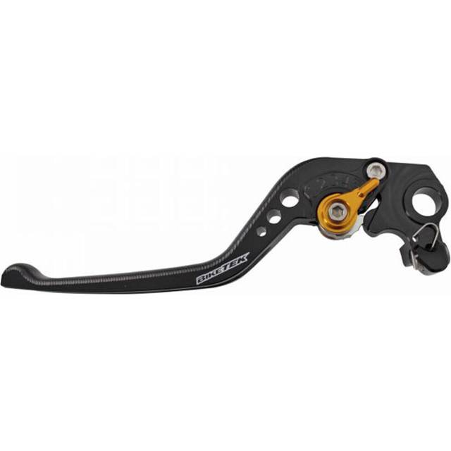 BikeTek Adjustable CNC Long Clutch Lever Black / Gold For Ducati Monster 620 03-06 / 695 07-08 / 696 09-14
