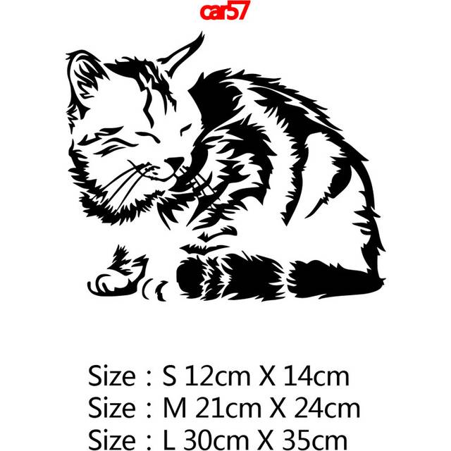 (Size L-30cm, Style7) Lovely Cat Car Decal Sticker For Window Decoration Auto Black Cat Vinyl