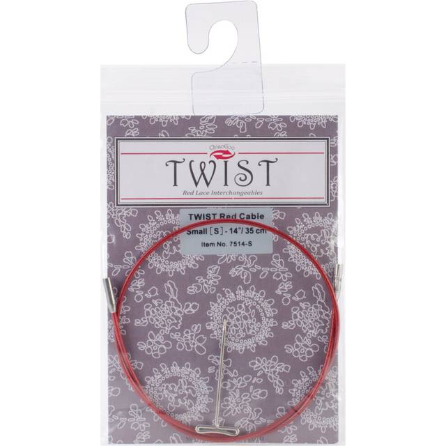 CHIAOGOO 14-Inch Twist Lace Interchangeable Cables  Small  Red