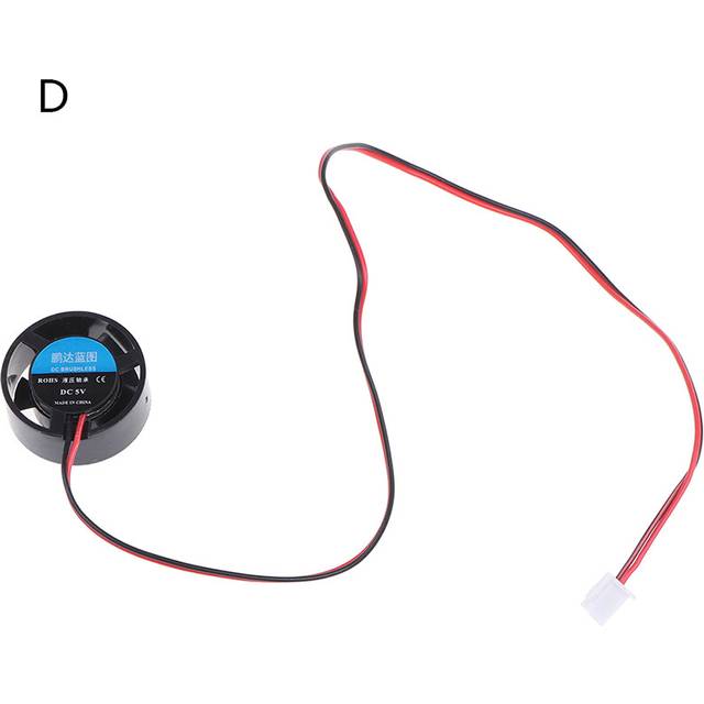 (D) LBQ 25.5x10mm 5V 9V 12V 24V Round Mini Cooling Fan for LED Lamps Computer