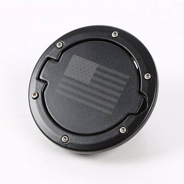 (Flag) NHAUTP 1Pcs External Fuel Tank Cap Cover For Jeep Wrangler JK 2007-2017 2/4 Doors  Car Accessories