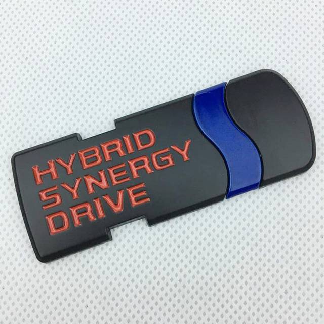 (Black) 3D Styling Hybrid Synergy Drive Metal Car Sticker Emblem Auto Badge Decal