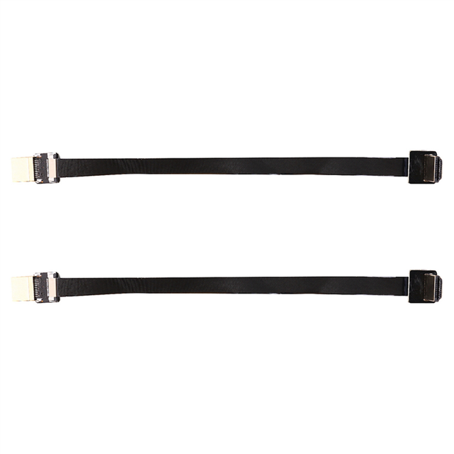 2X Fpv Male to Up Angled 90D Hdtv Fpc Flat Cable for Multicopter Aerial Photograph 20cm
