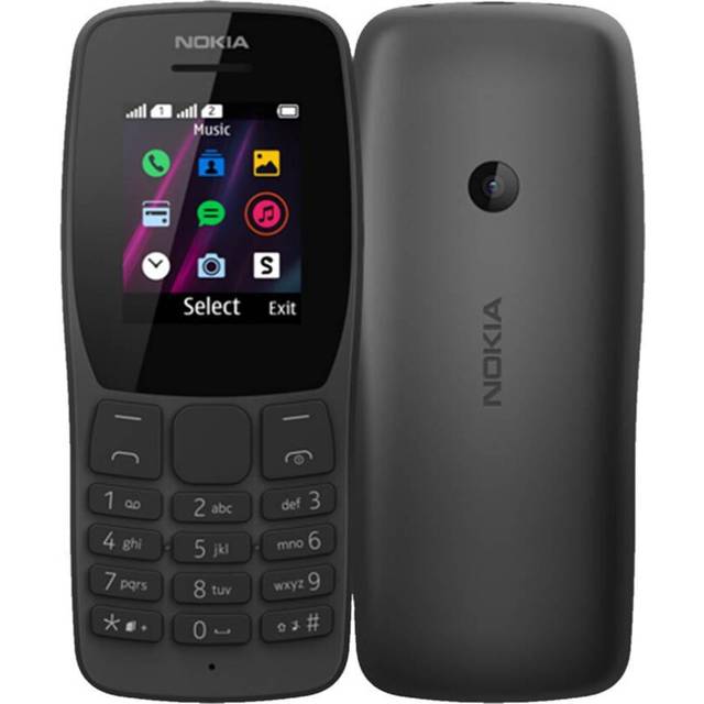 (black, Simple Set) Refurbished Nokia Original Nokia 110 (2019) Dual Sim Mobile Phone