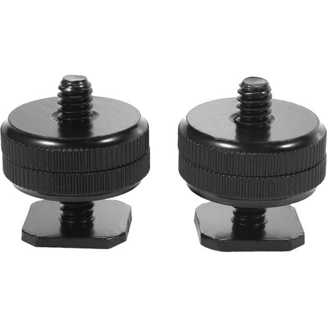 1/4 inch-20 Hot Shoe Mount Adapter Tripod Screw to Flash for DSLR Camera Rig(2 Packs)