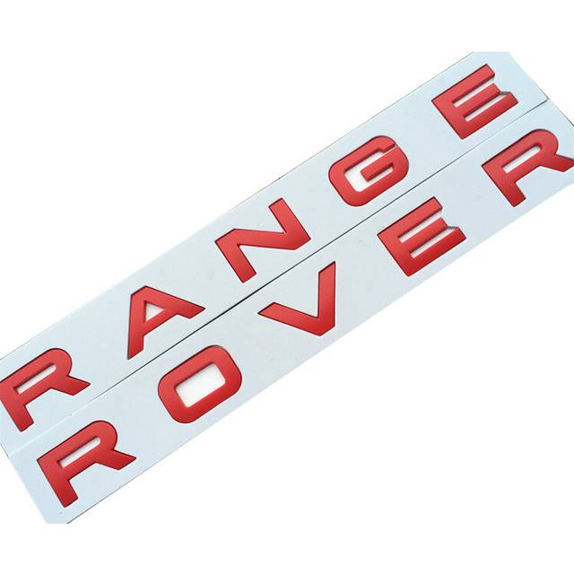 (R-red) Chrome Car Styling Trunk Logo Letters Emblem Badge Sticker Cover For Range