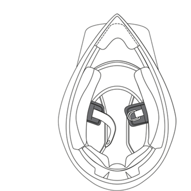(ML-3XL) AGV AX9 Chin Strap Black