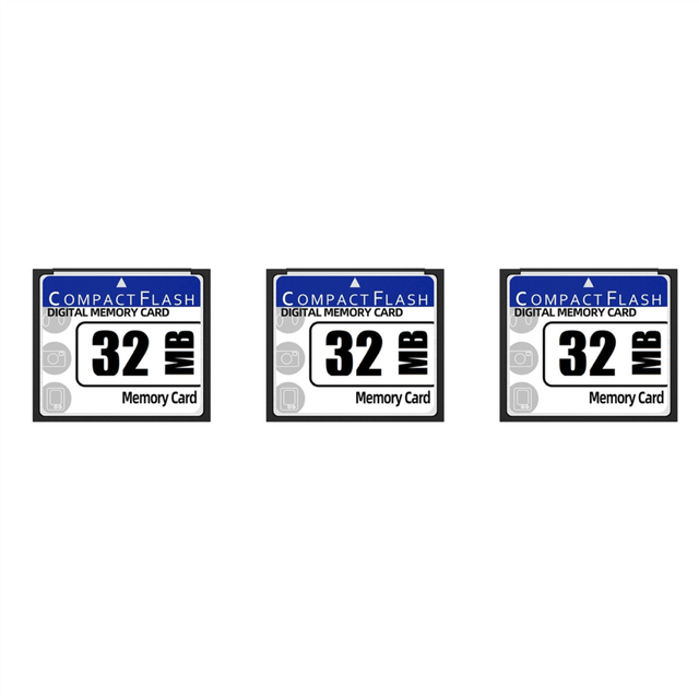 3X 32MB Compact Flash Memory Card for Camera, Advertising Machine, Industrial Computer
