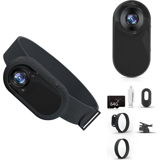 HD 1080P Dog Tracker Collar No WiFi Needed Cat Camera Black