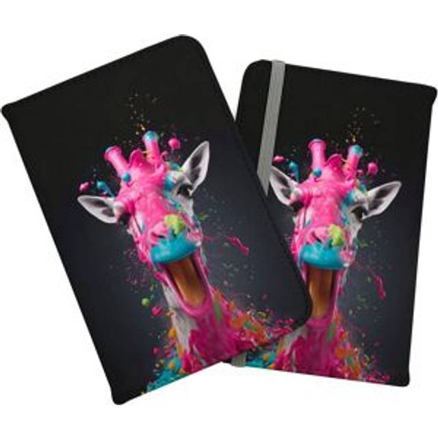 Splashart Giraffe Face Pink Passport Cover - Pink