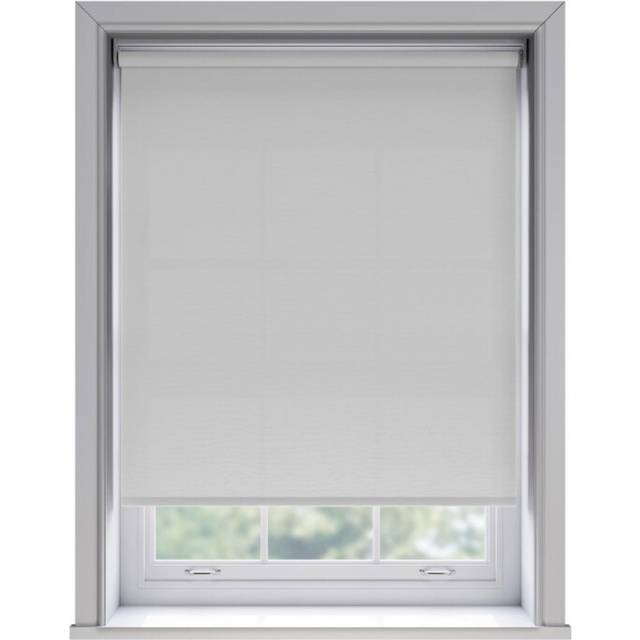 (135cm) No Drill White Thermal Blackout Roller Blind (170cm Drop)