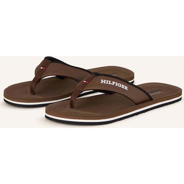 Tommy Hilfiger Padded Comfort Hilfiger B Sandal Mand Legacy Brown Sandaler Str 46 - hos Magasin